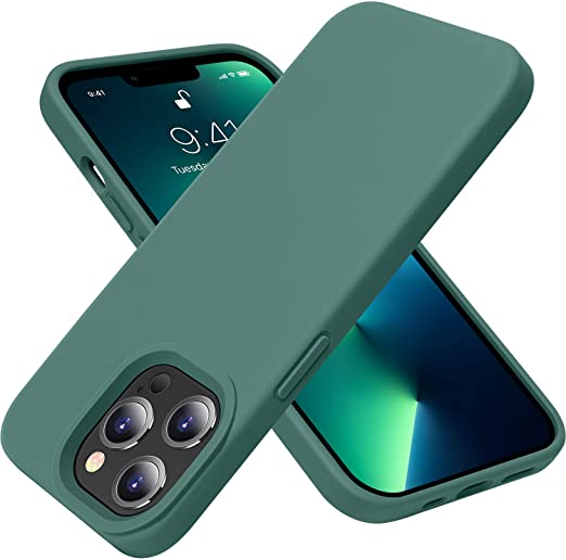 Micro Fiber Silicone Hybrid Case-iPhone 12 Pro Max - Green