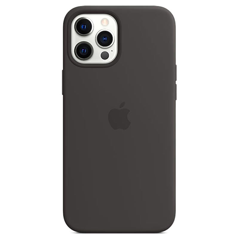 Micro Fiber Silicone Hybrid Case-iPhone 12 Pro Max - Black